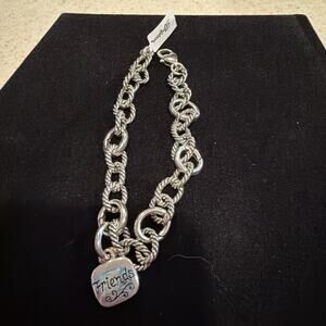 Brighton Sedona Link Charm Friendship Bracelet NWT Sterling Silver Plated
